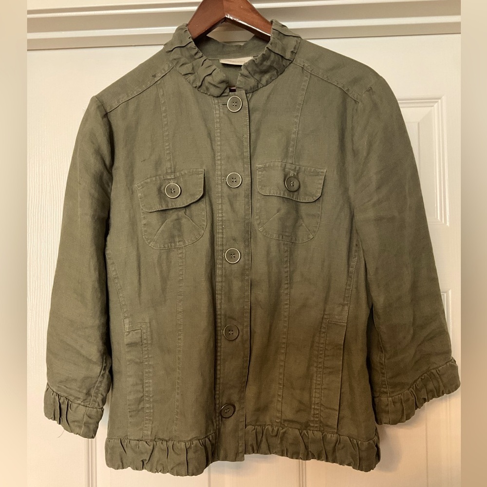 Chicos Olive Green Women's  casual Jacket